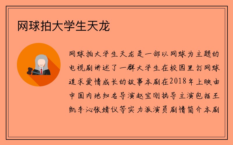 网球拍大学生天龙